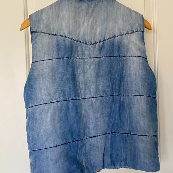 Cloth & Stone Denim Puffer Vest – Size Small - Picture 3 of 3